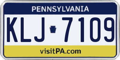 PA license plate KLJ7109