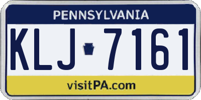 PA license plate KLJ7161