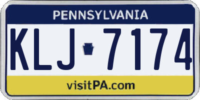 PA license plate KLJ7174