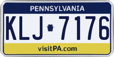 PA license plate KLJ7176