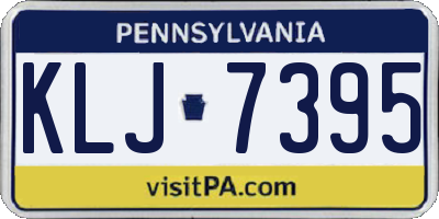 PA license plate KLJ7395