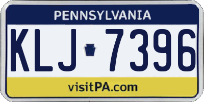 PA license plate KLJ7396