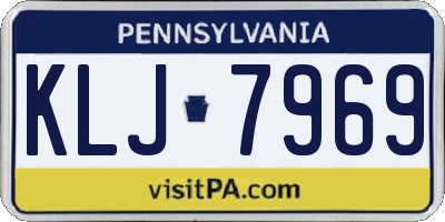 PA license plate KLJ7969