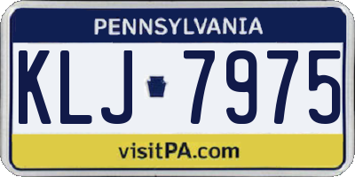 PA license plate KLJ7975