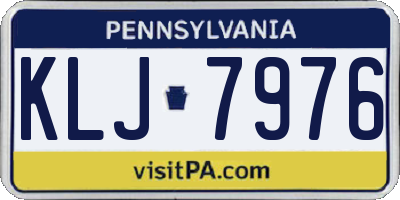 PA license plate KLJ7976