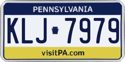 PA license plate KLJ7979