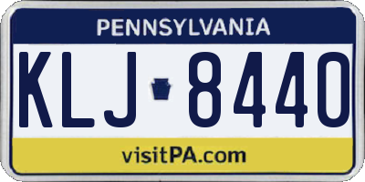 PA license plate KLJ8440