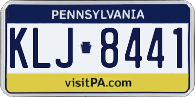 PA license plate KLJ8441