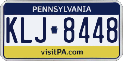 PA license plate KLJ8448