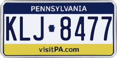 PA license plate KLJ8477