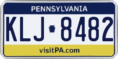 PA license plate KLJ8482