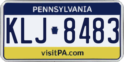 PA license plate KLJ8483