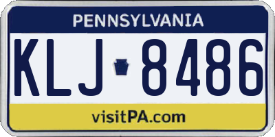 PA license plate KLJ8486