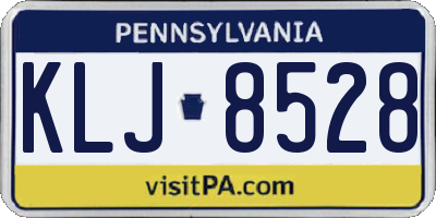 PA license plate KLJ8528