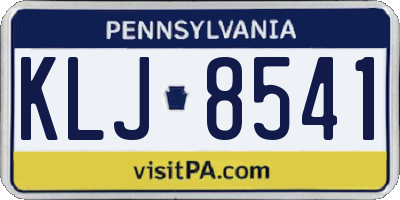 PA license plate KLJ8541