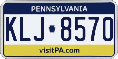 PA license plate KLJ8570