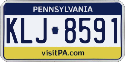 PA license plate KLJ8591