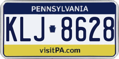 PA license plate KLJ8628