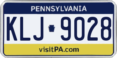 PA license plate KLJ9028