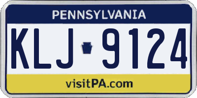 PA license plate KLJ9124