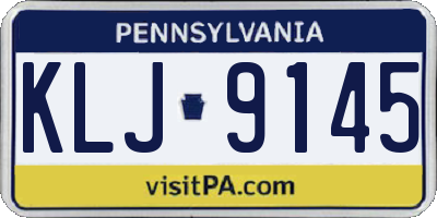 PA license plate KLJ9145
