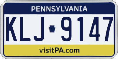 PA license plate KLJ9147