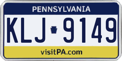 PA license plate KLJ9149