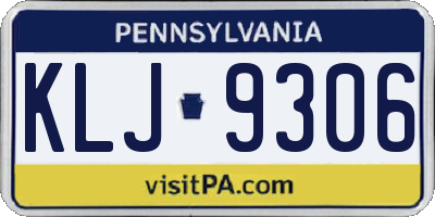 PA license plate KLJ9306