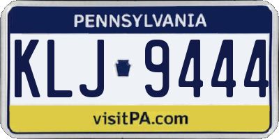 PA license plate KLJ9444