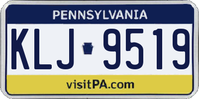 PA license plate KLJ9519