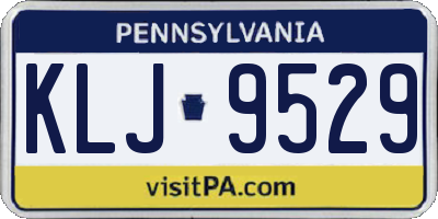 PA license plate KLJ9529