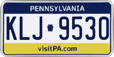 PA license plate KLJ9530