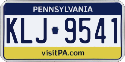 PA license plate KLJ9541