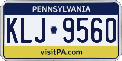 PA license plate KLJ9560
