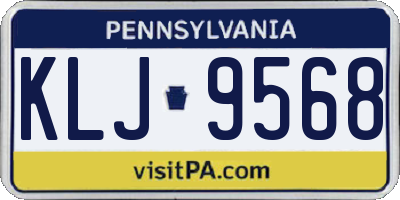 PA license plate KLJ9568