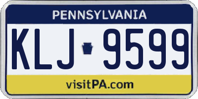 PA license plate KLJ9599
