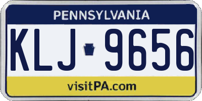 PA license plate KLJ9656