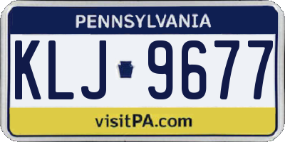 PA license plate KLJ9677