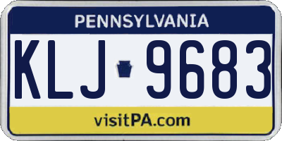 PA license plate KLJ9683