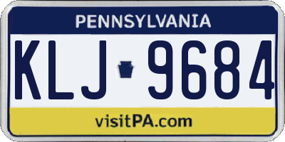PA license plate KLJ9684