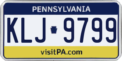 PA license plate KLJ9799