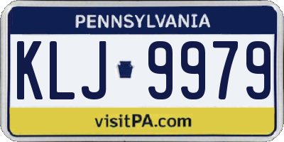 PA license plate KLJ9979