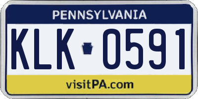PA license plate KLK0591