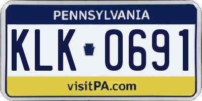 PA license plate KLK0691