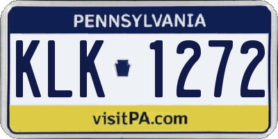 PA license plate KLK1272