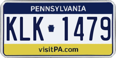 PA license plate KLK1479
