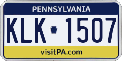 PA license plate KLK1507