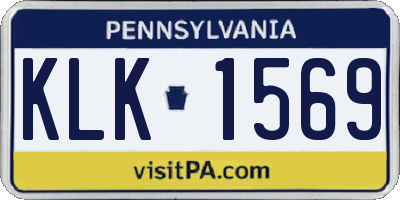 PA license plate KLK1569
