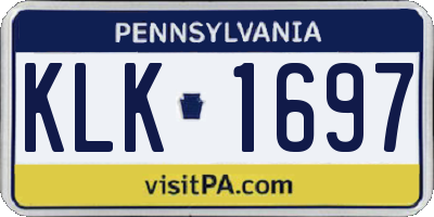 PA license plate KLK1697