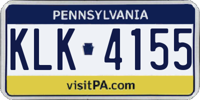 PA license plate KLK4155
